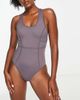 4505 ASOS 4505 active swimsuit with open back detail-Gray - 1
