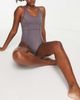 4505 ASOS 4505 active swimsuit with open back detail-Gray - 4
