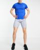 4505 ASOS 4505 base layer training tights in short length with oil wash-Blues - 4