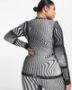 4505 ASOS 4505 Curve base layer top in mono swirl-Multi - 3