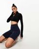 4505 ASOS 4505 Hourglass Icon 8 inch legging shorts with booty sculpt detail in performance fabric in navy - 3