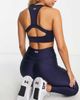 4505 ASOS 4505 medium support sports bra in navy sheen - 1