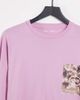 4505 ASOS 4505 unisex oversized long sleeve t-shirt with graphic-Pink - 3