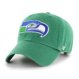 '47 '47 Green Seattle Seahawks Throwback Clean Up Adjustable Hat 