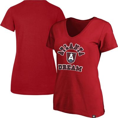 '47 '47 Women's Profile x 47 Red Atlanta Dream Logo Lockup Plus Size V-Neck T-Shirt 