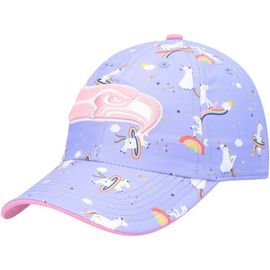 '47 Girls Preschool '47 Purple Seattle Seahawks Unicorn Clean Up Adjustable Hat 