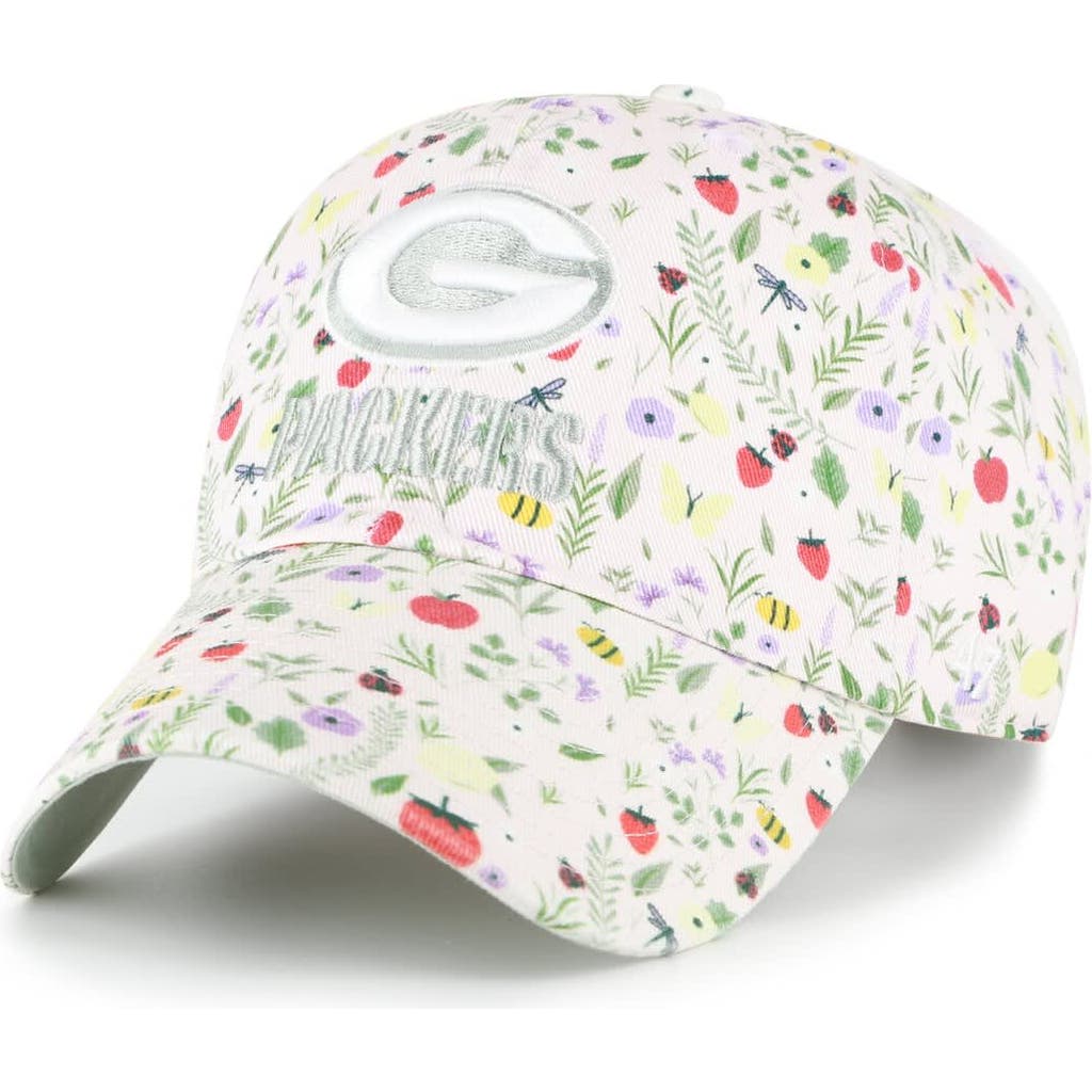 '47 Girls Youth '47  Light Pink Green Bay Packers Posey Clean Up Adjustable Hat 