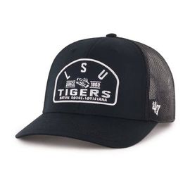 '47 Men's '47  Black LSU Tigers Leland Trucker Adjustable Hat 