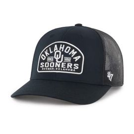'47 Men's '47  Black Oklahoma Sooners Leland Trucker Adjustable Hat 