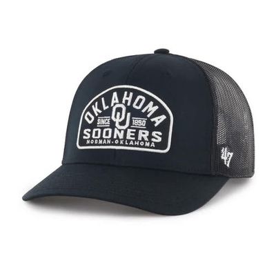 '47 Men's '47  Black Oklahoma Sooners Leland Trucker Adjustable Hat 