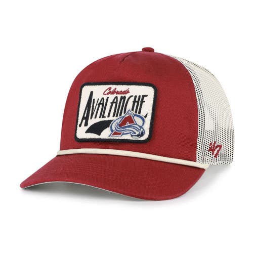 '47 Men's '47  Burgundy Colorado Avalanche Heavy Twill Trucker Hitch Rope Adjustable Hat 