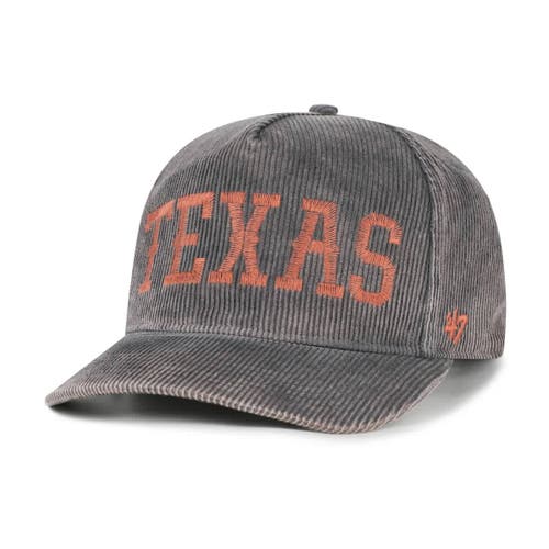 '47 Men's '47  Gray Texas Longhorns Reclaim Snow Wash Corduroy Hitch Adjustable Hat 