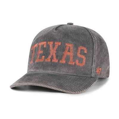 '47 Men's '47  Gray Texas Longhorns Reclaim Snow Wash Corduroy Hitch Adjustable Hat 