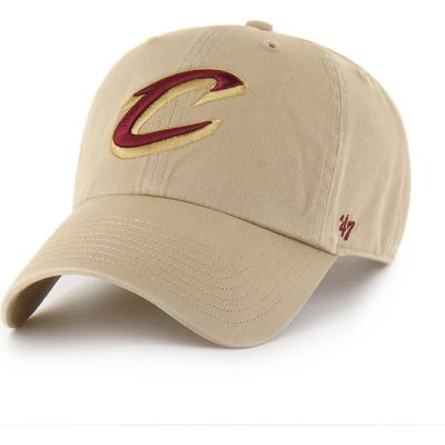 '47 Men's '47  Khaki Cleveland Cavaliers Logo Clean Up Adjustable Hat 