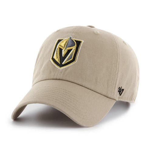 '47 Men's '47  Khaki Vegas Golden Knights Logo Clean Up Adjustable Hat 