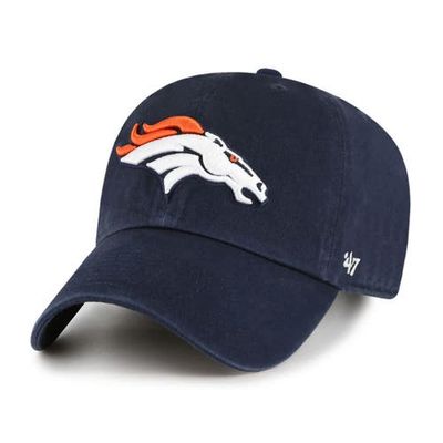 '47 Men's '47  Navy Denver Broncos Clean Up Adjustable Hat 