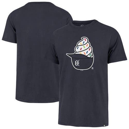 '47 Men's '47  Navy Detroit Tigers Ice Cream Helmet Franklin T-Shirt 