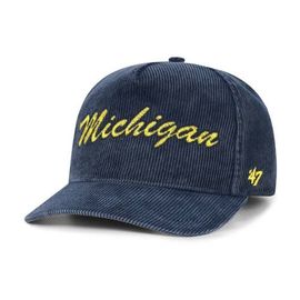 '47 Men's '47  Navy Michigan Wolverines Reclaim Snow Wash Corduroy Hitch Adjustable Hat 