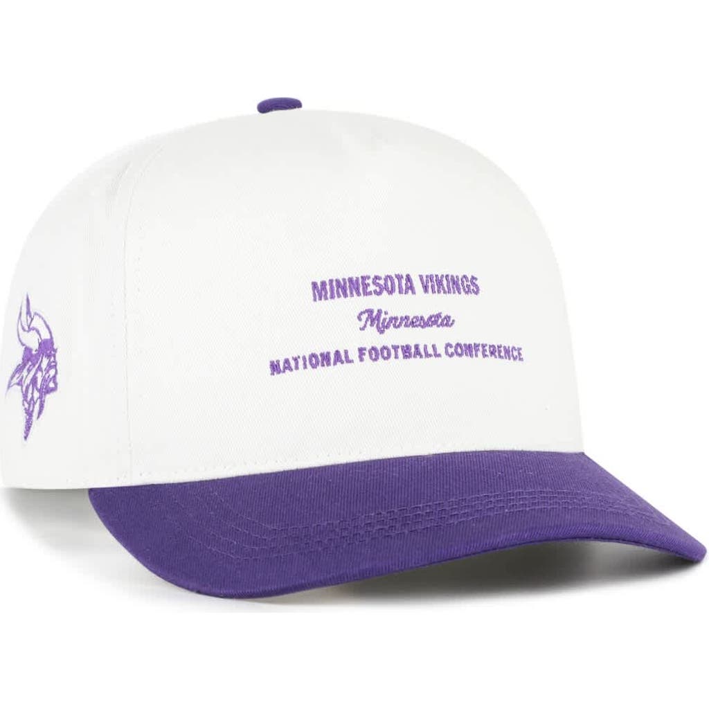 '47 Men's '47  White Minnesota Vikings Contemporary Two-Tone Hitch Adjustable Hat 