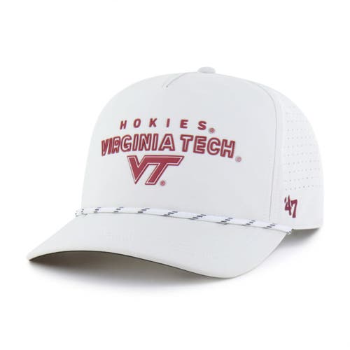 '47 Men's '47  White Virginia Tech Hokies Forward Vent Hitch Rope Adjustable Hat 