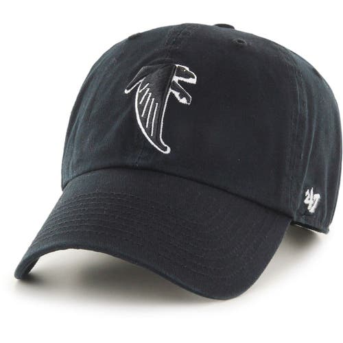'47 Men's '47 Black Atlanta Falcons Clean Up Legacy Adjustable Hat 