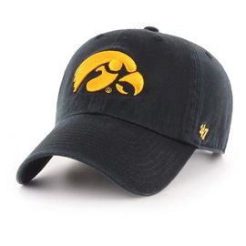 '47 Men's '47 Black Iowa Hawkeyes Clean Up Adjustable Hat 