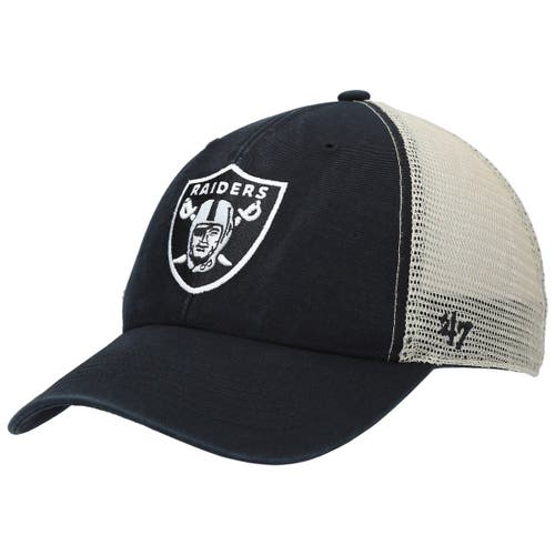 '47 Men's '47 Black Las Vegas Raiders Flagship MVP Snapback Hat 