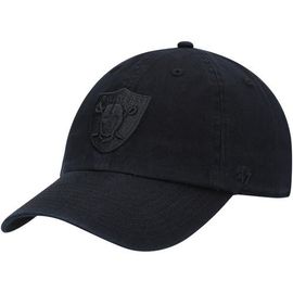 '47 Men's '47 Black Las Vegas Raiders Team Tonal Clean Up Adjustable Hat 