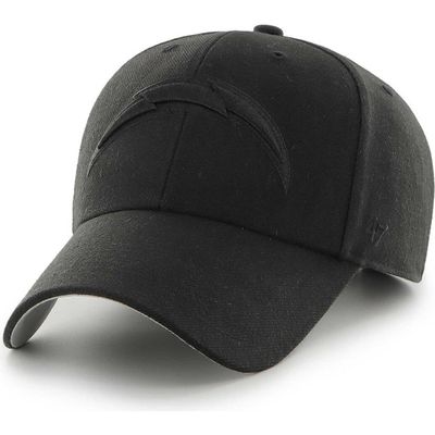 '47 Men's '47 Black Los Angeles Chargers Tonal MVP Adjustable Hat 