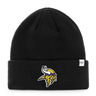 '47 Men's '47 Black Minnesota Vikings Secondary Basic Cuffed Knit Hat 