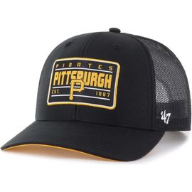 '47 Men's '47 Black Pittsburgh Pirates Hardline Trucker Adjustable Hat 