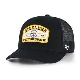 '47 Men's '47 Black Pittsburgh Steelers Roadway Adjustable Trucker Hat 
