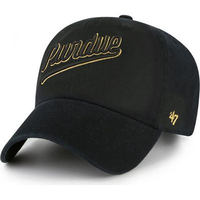 '47 Men's '47 Black Purdue Boilermakers Vault Clean Up Adjustable Hat 