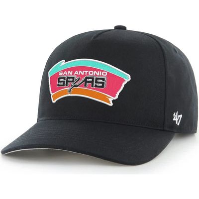'47 Men's '47 Black San Antonio Spurs Hardwood Classics Hitch Adjustable Hat 