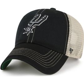 '47 Men's '47 Black San Antonio Spurs Trawler Clean Up Trucker Adjustable Hat 