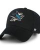 '47 Men's '47 Black San Jose Sharks Logo Clean Up Adjustable Hat  - 1