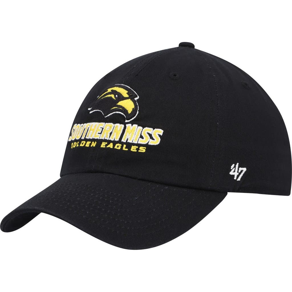 '47 Men's '47 Black Southern Miss Golden Eagles Clean Up Adjustable Hat 