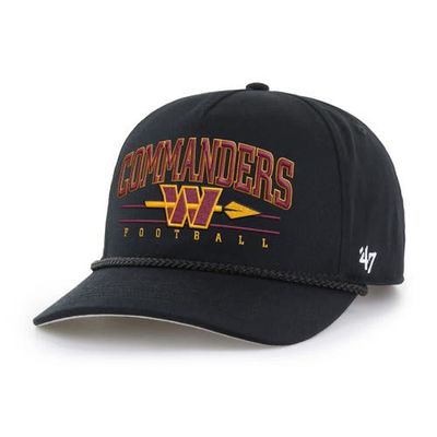 '47 Men's '47 Black Washington Commanders Roscoe Hitch Adjustable Hat 