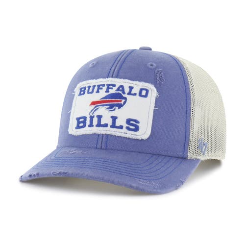 '47 Men's '47 Blue Buffalo Bills Egremont Well-Worn Adjustable Trucker Hat 