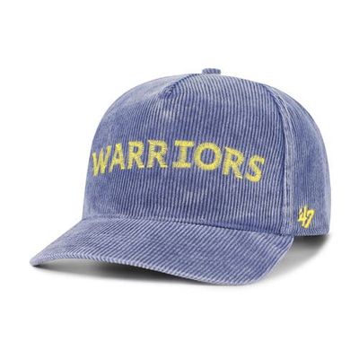 '47 Men's '47 Blue Golden State Warriors Reclaim Snow Wash Corduroy Adjustable Hitch Hat 