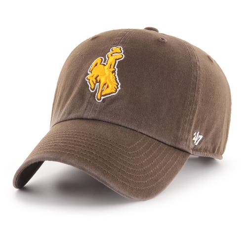 '47 Men's '47 Brown Wyoming Cowboys Clean Up Adjustable Hat 