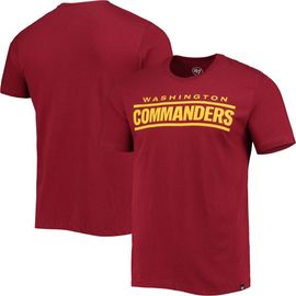 '47 Men's '47 Burgundy Washington Commanders Wordmark Imprint Super Rival T-Shirt 
