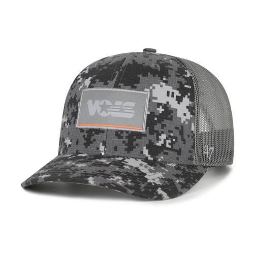 '47 Men's '47 Camo Tennessee Volunteers Smokey Grey Square Script Trucker Adjustable Hat 
