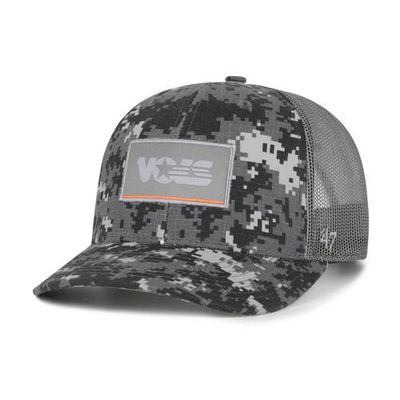 '47 Men's '47 Camo Tennessee Volunteers Smokey Grey Square Script Trucker Adjustable Hat 