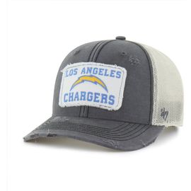 '47 Men's '47 Charcoal Los Angeles Chargers Egremont Well-Worn Adjustable Trucker Hat 