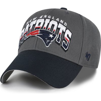 '47 Men's '47 Charcoal New England Patriots Split Block MVP Adjustable Hat 