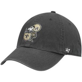 '47 Men's '47 Charcoal New Orleans Saints Clean Up Legacy Adjustable Hat 