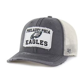 '47 Men's '47 Charcoal Philadelphia Eagles Egremont Well-Worn Adjustable Trucker Hat 