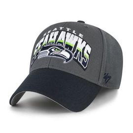 '47 Men's '47 Charcoal Seattle Seahawks Split Block MVP Adjustable Hat 