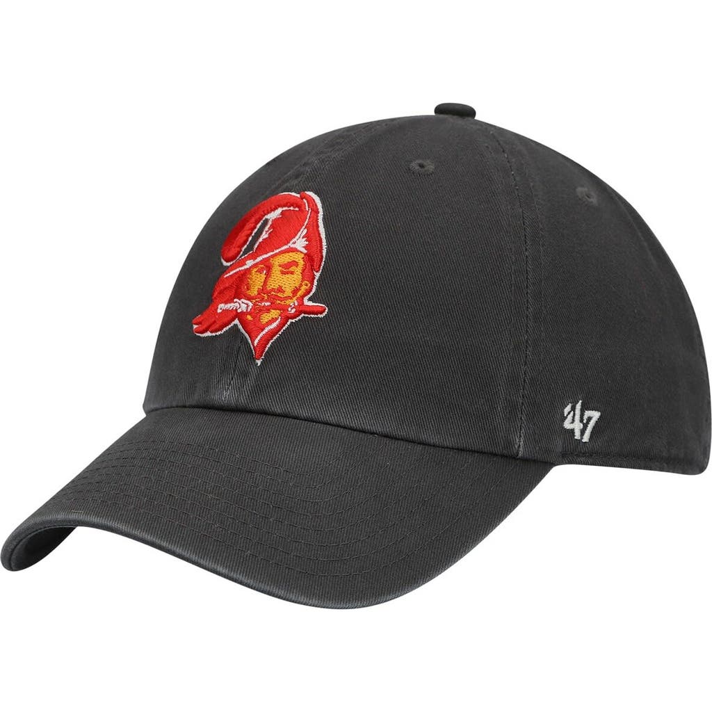 '47 Men's '47 Charcoal Tampa Bay Buccaneers Clean Up Legacy Adjustable Hat 
